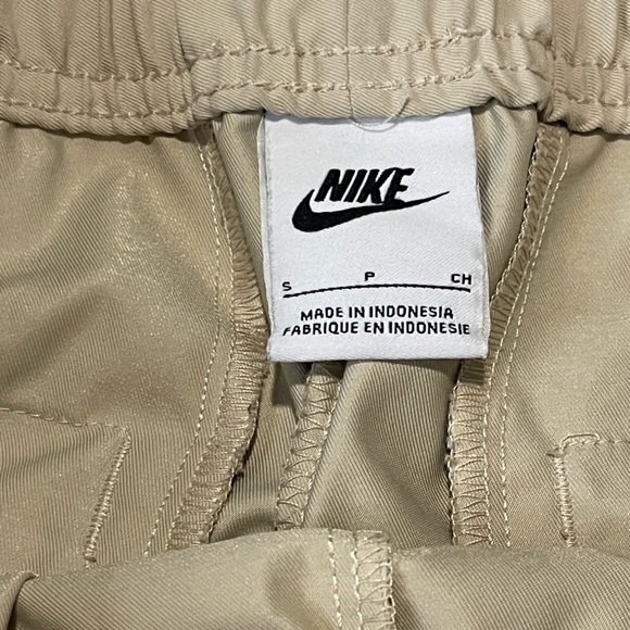 Nike Track Pants in Beige with White Accents - Picture 3 of 12